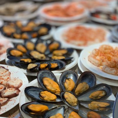 cooked food on white ceramic plate