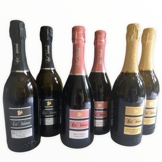 Box découverte Bolle #1 Prosecco - Col Vetoraz - Vénétie - Valdobbiadene - Glera - Pétillant - Champagne italien - Brut - Extra Brut - Rosé