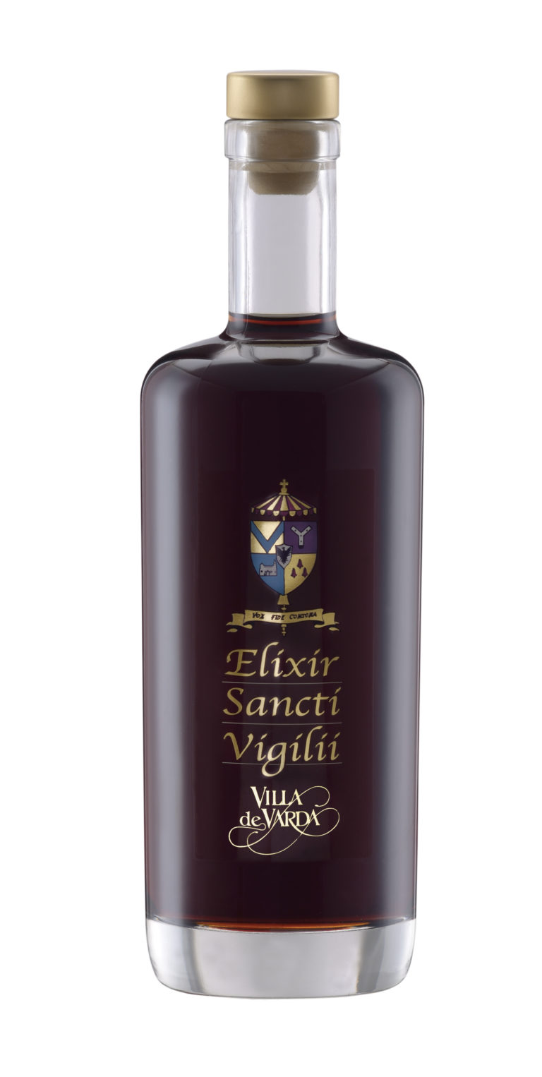 Amaro  Elixir Sancti Vigilii – Liqueur de plantes aromatiques - Villa de Varda - Dolomites - Pietro Andrea Mattioli - Trentin - Trento 